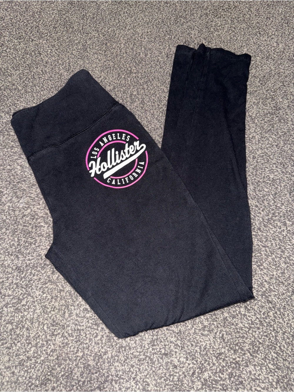 Hollister Y2K Style Black Logo Leggings Women’s Small